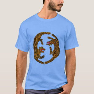 Antique Japansk folkkonst Tigers T Shirt