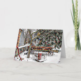 Antique Jul Helgkort