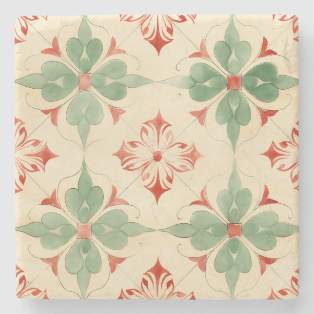 Antique Jul Tile Stenunderlägg (Framsidan)