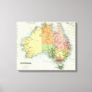 Antique karta i Australien Canvastryck