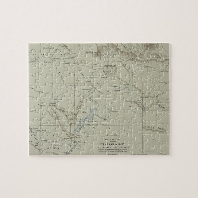 Antique Karta i Iran Pussel (Horisontell)