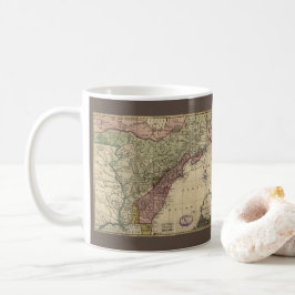 Antique Karta i Nordamerika, återställd, 1763 Kaffemugg