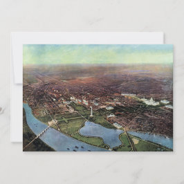 Antique Karta i Washington DC och Potomac River