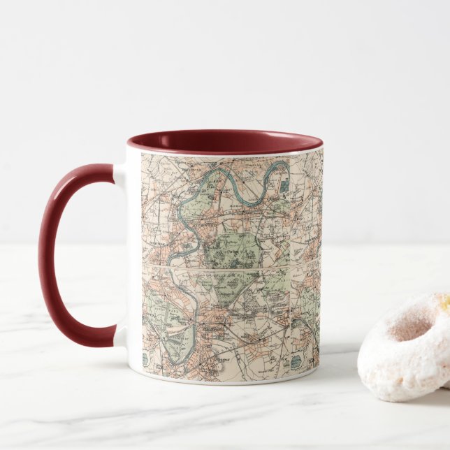 Antique Karta London Thames Mugg (Med munk)