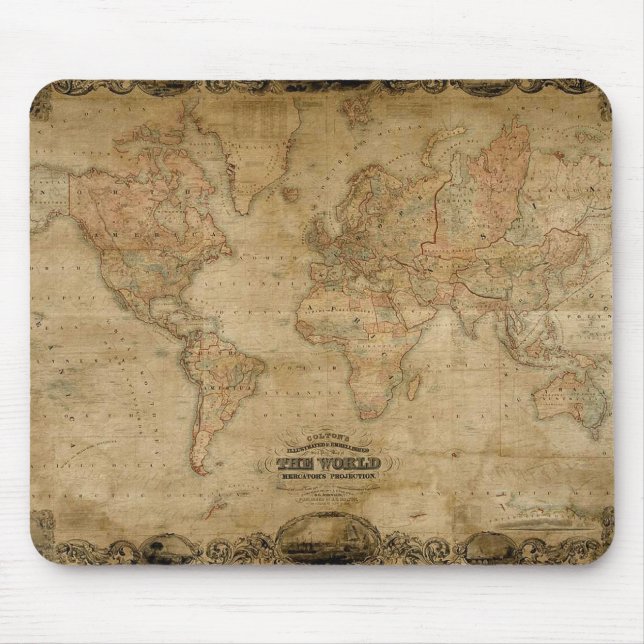 Antique Karta Mousepad Musmatta (Framsidan)