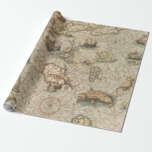 Antique Karta och Sea Creates Presentpapper