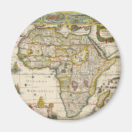 Antique Karta of Afrika av Hondius och Jansson Magnet