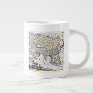 Antique Karta of Asia 1696 Jumbo Mugg