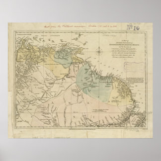 Antique Karta of Curacao, Bonaire, Aruba, Surinam Poster