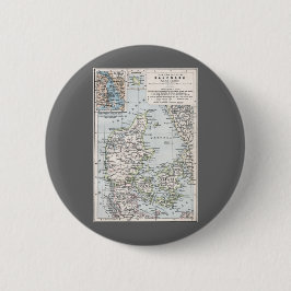 Antique Karta of Danmark, Danmark, Danmark, 1905 Knapp
