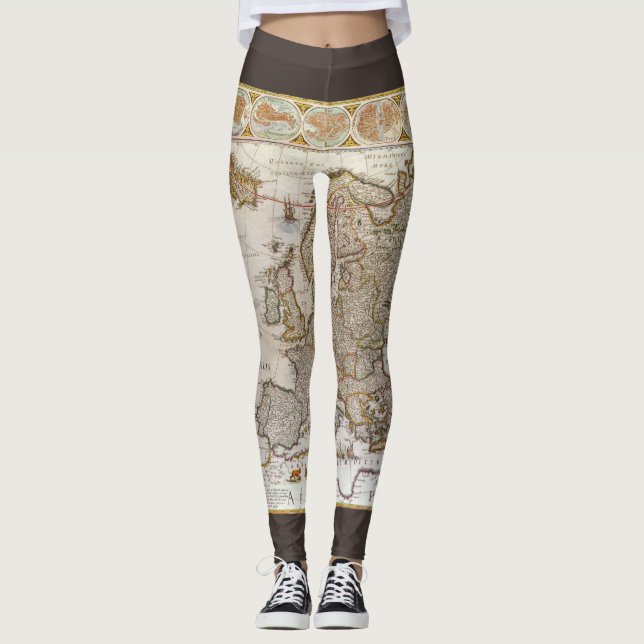 Antique Karta of Europe av Willem Jansz Blaeu, c16 Leggings (Framsida)