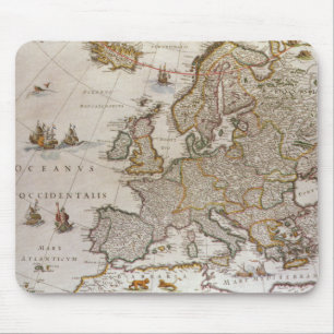 Antique Karta of Europe av Willem Jansz Blaeu, c16 Musmatta