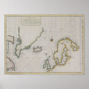 Antique Karta of Skandinavien Poster