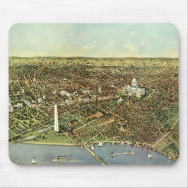Antique Karta, Panoramic View of Washington DC Musmatta