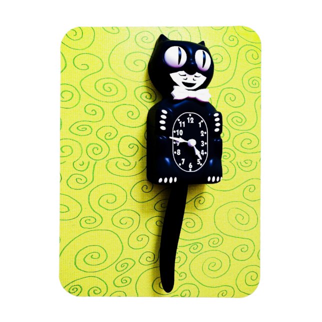 Antique kit Cat Clock Premium Flexi Magnet (Vertikal)