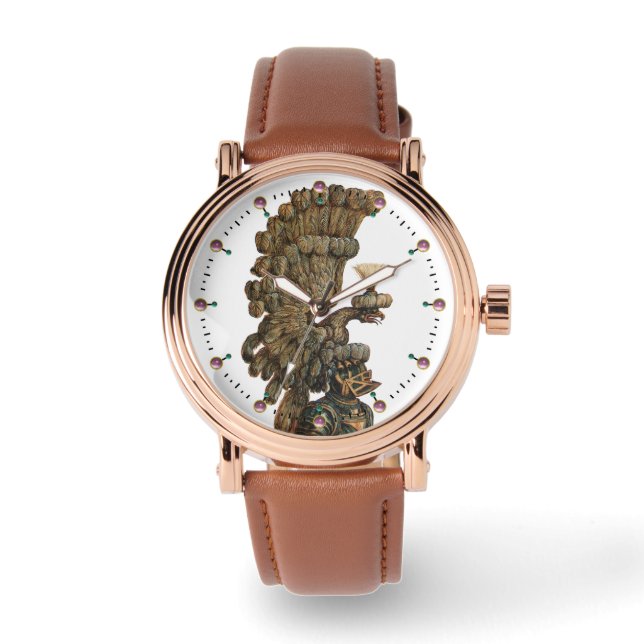 ANTIQUE KNIGHT HELMET MED EGLE ARMBANDSUR (Framsida)