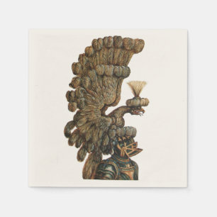ANTIQUE KNIGHT HELMET MED EGLE PAPPERSSERVETT