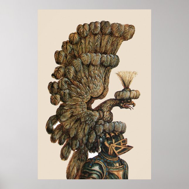 ANTIQUE KNIGHT HELMET MED EGLE POSTER (Framsidan)
