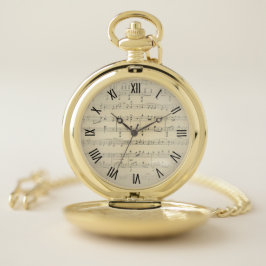 Antique Lakan Music Black Numerals Guld
