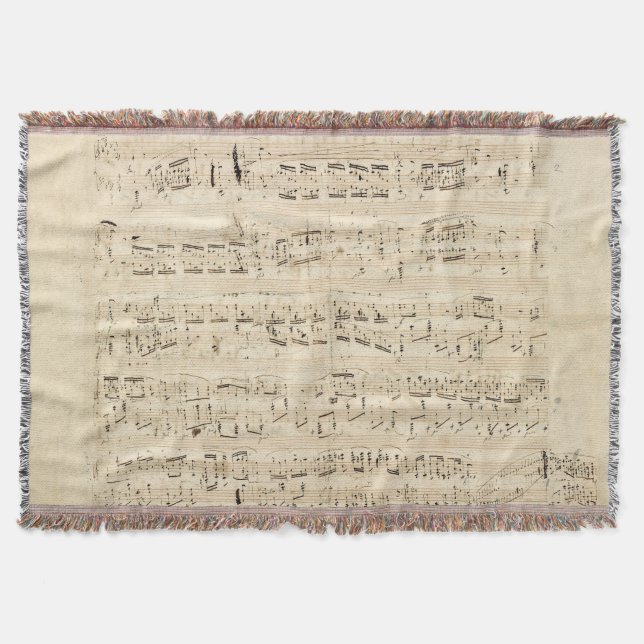 Antique Lakan Music Chopin Manuscript Filt (Framsidan)