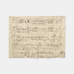Antique Lakan Music Chopin Manuscript Fleecefilt