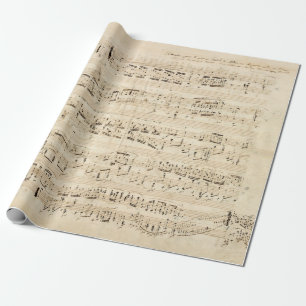 Antique Lakan Music Chopin Manuscript Presentpapper
