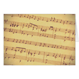 Antique Lakan Music Hälsningskort