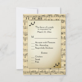 Antique Lakan Music OSA med menyalternativ Kort