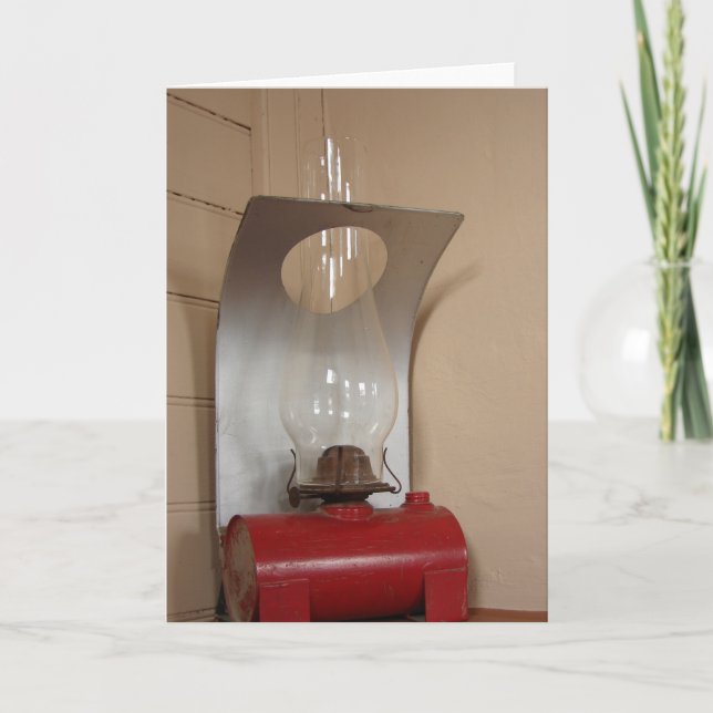 Antique Lantern i Tåg Depot Kort (Framsida)