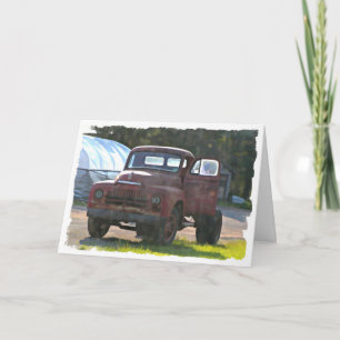 Antique Lastbil Birthday Card Kort