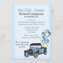 Antique Lastbil med Blegons Birthday Inbjudningar