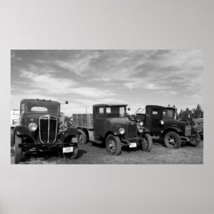 Antique Lastbilar Poster