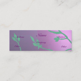 Antique Lavender Blue Blommigt Delight Mini Visitkort