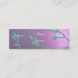 Antique Lavender Blue Blommigt Delight Mini Visitkort