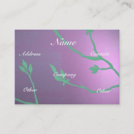 Antique Lavender Blue Blommigt Delight Visitkort