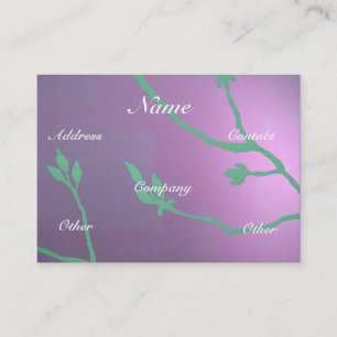 Antique Lavender Blue Blommigt Delight Visitkort