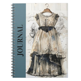 Antique LBD Little Black Dress Journal Diary Anteckningsbok