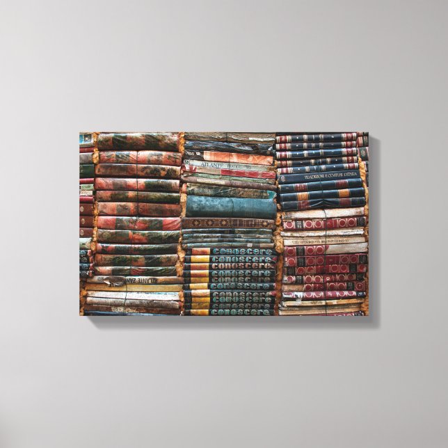 ANTIQUE LEATHER-BOUND BOKAR CANVASTRYCK (Framsida)