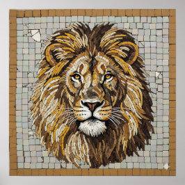 Antique Lejon Mosaic Poster