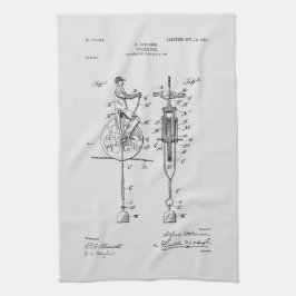 Antique Leksak 1904 Patent Teckning Kökshandduk