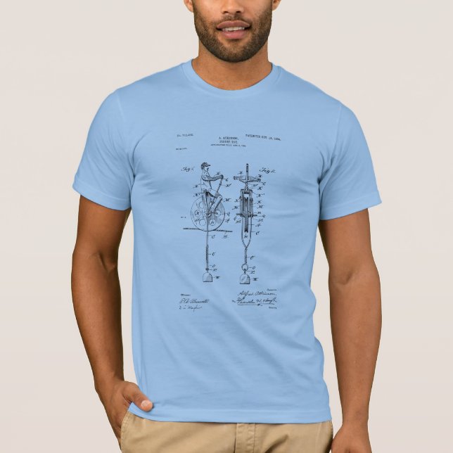 Antique Leksak 1904 Patent Teckning T Shirt (Framsida)