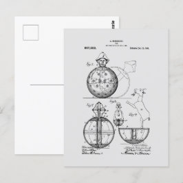 Antique Leksak 1908 Roly Poly Patent Teckning Vykort