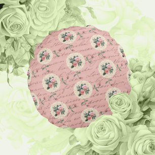 Antique Lettering Vintage Ro Rund Kudde