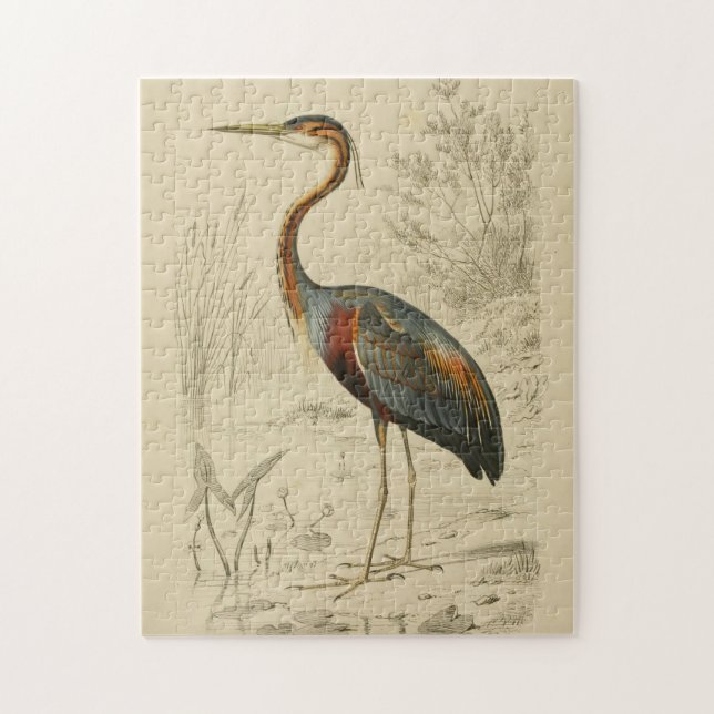 Antique Lila Heron Travies Edouard Pussel (Vertikal)