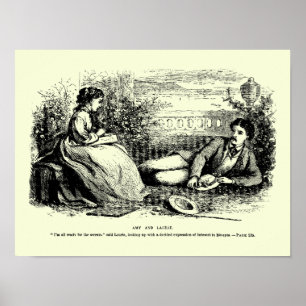 Antique Little Women frontispiece 2 från May Alcot Poster