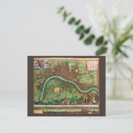 Antique London Street Karta av Johannes de Ram, 16 Inbjudningar