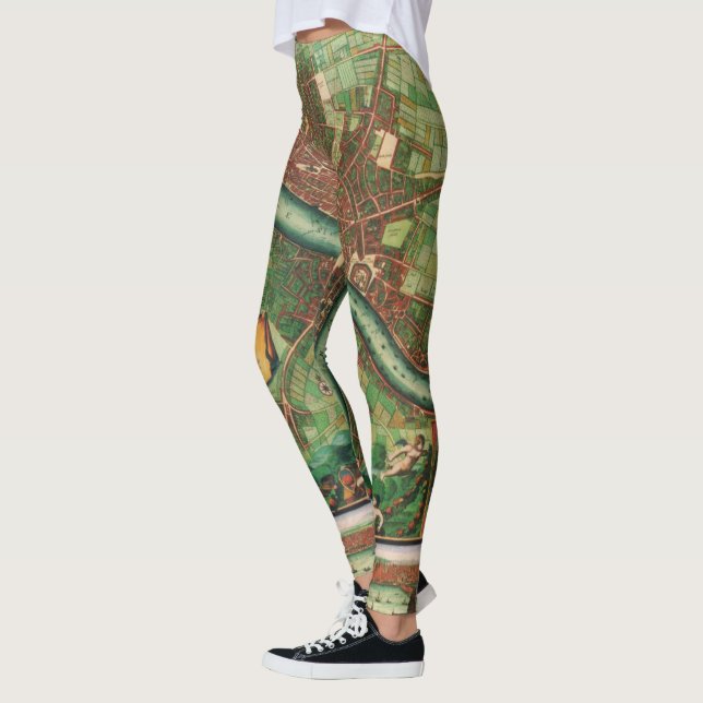 Antique London Street Karta av Johannes de Ram, 16 Leggings (Vänster)