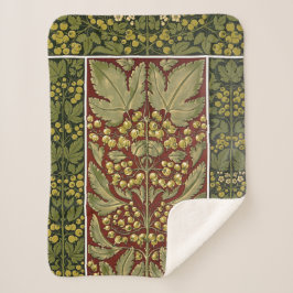 Antique Löv Mönster Sherpa Blanket