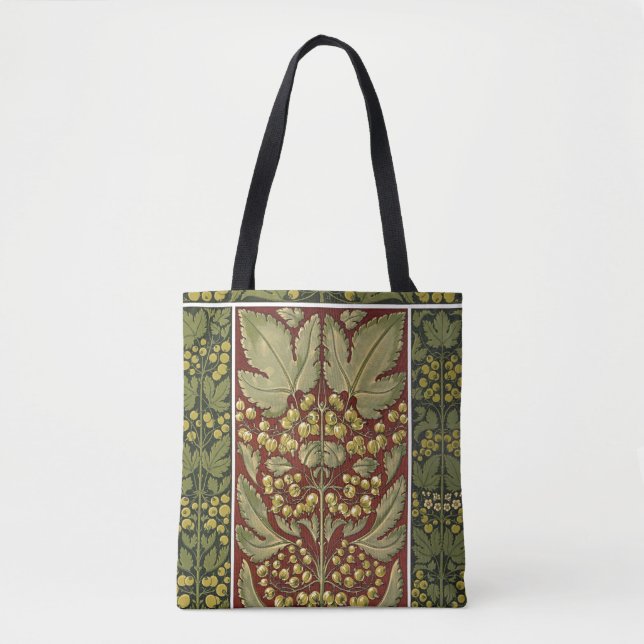 Antique Löv Mönster Tote Tygkasse (Framsida)