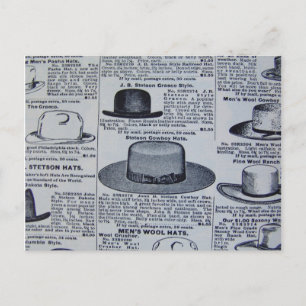 Antique Manar Hats Vykort